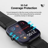 3D curved screen protector protecting smartwatch display from scratches and bumps