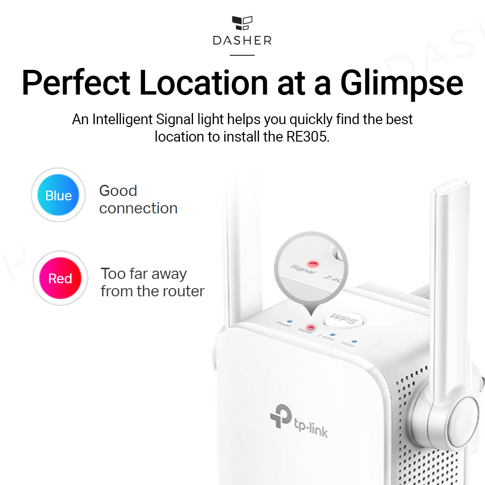 TP-LINK RE305 WiFi Repeater 1.2 GBit/s 2.4 GHz, 5 GHz