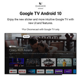 Google TV Android 10 Oberfläche auf dem Fernseher über Chromecast mit Google TV