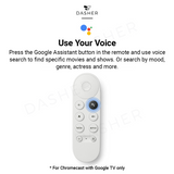 Fernbedienung mit Google Assistant-Taste für Chromecast mit Google TV, Ansicht nah
