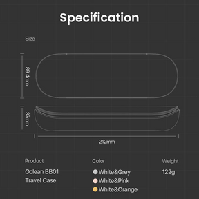 Oclean BB01/BB02 Travel Case Portable Storage Box for Electric Toothbrush Oclean X/ X Pro/ Z1/ F1