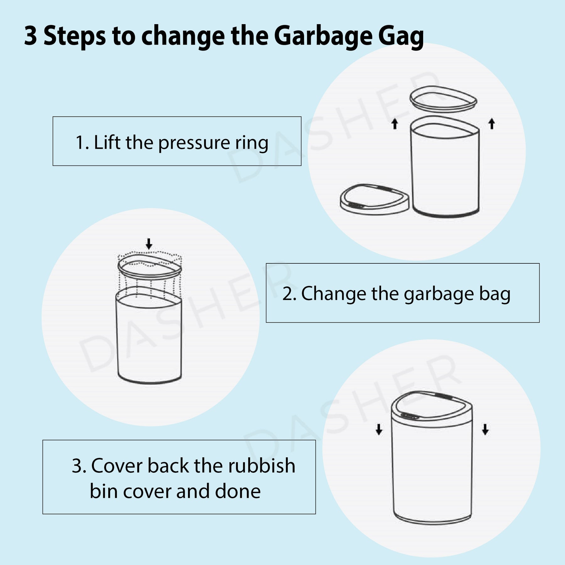 Ninestars Motion Sensor Smart Dustbin Dasher Malaysia