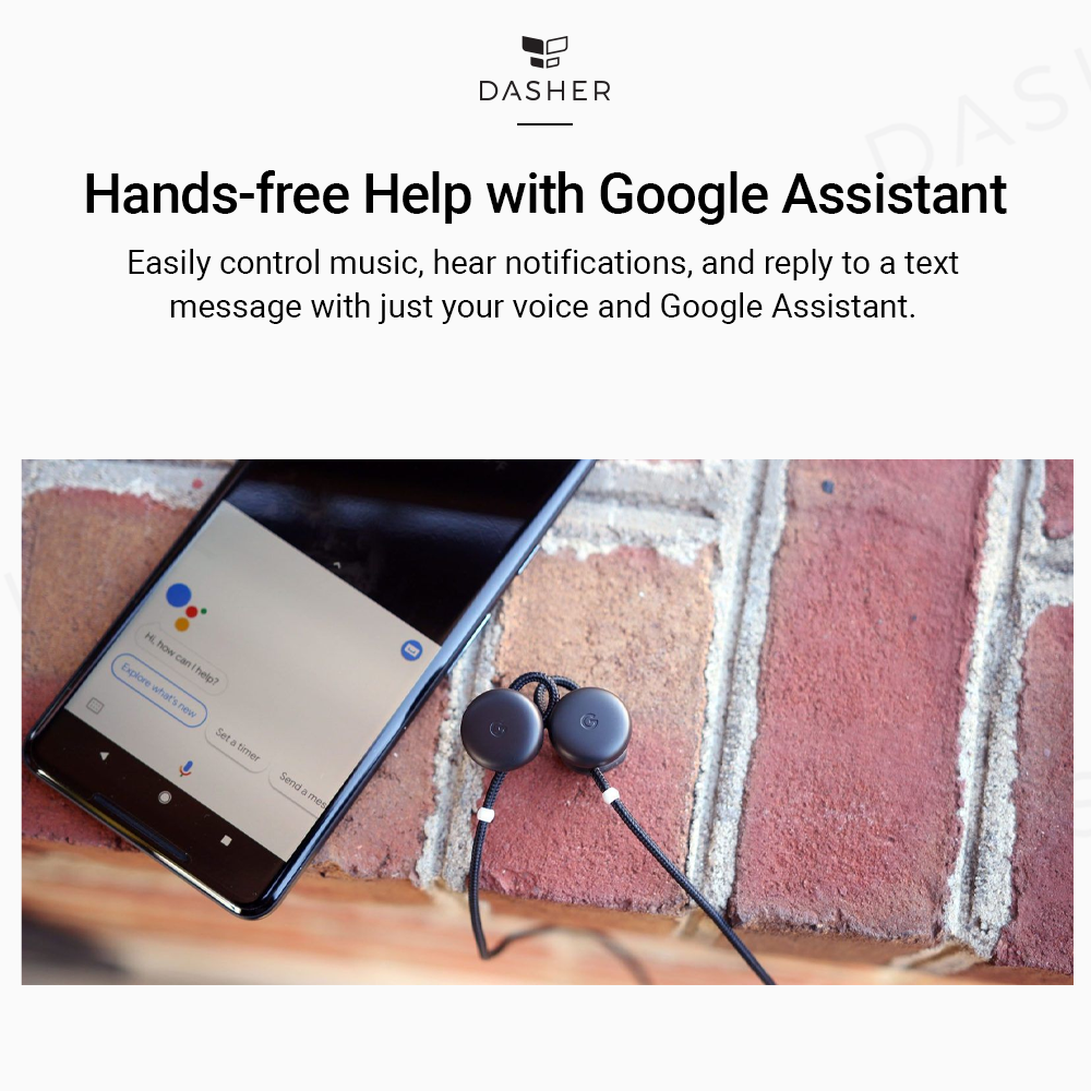 Black wired earbuds beside a smartphone showing a message screen
