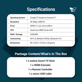 realme 4K Smart Google TV Stick