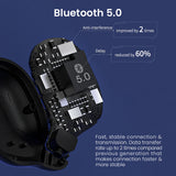 Earbud interior Bluetooth 5.0 module with circuit-board details