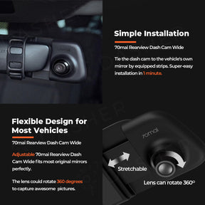 70mai Rearview Dash Cam Wide D07