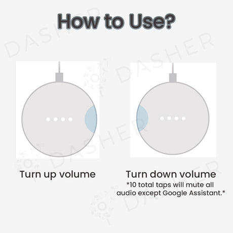 Mini Smart Speaker in light chalk gray with 4 light dots