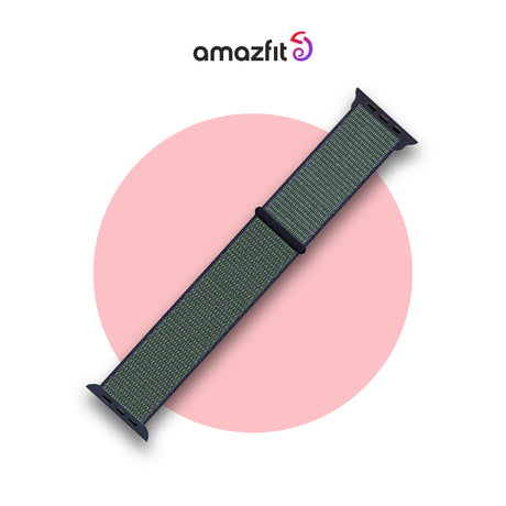20mm Nylon Strap in Army Green with pin-and-loop fastening ends