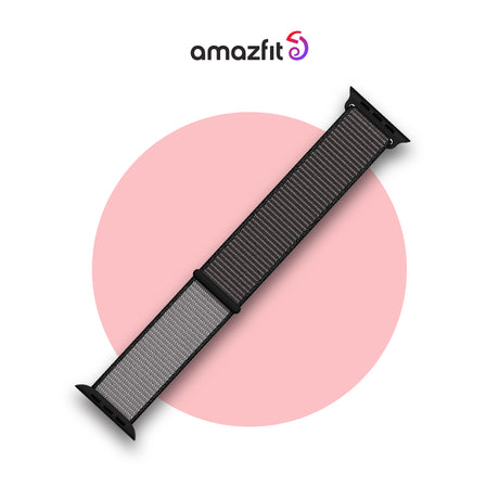 20mm Nylon Strap in Grey with pin-and-loop fastening ends