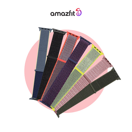 22mm nylon watch strap, woven loop bands in multiple colours