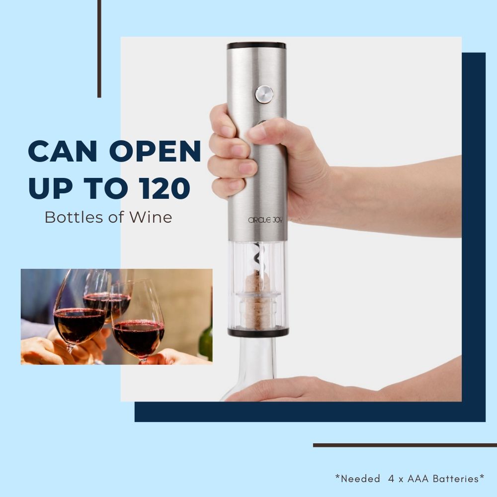 Circle Joy Electric Wine Corkscrew - Cork Remover less than 20 second