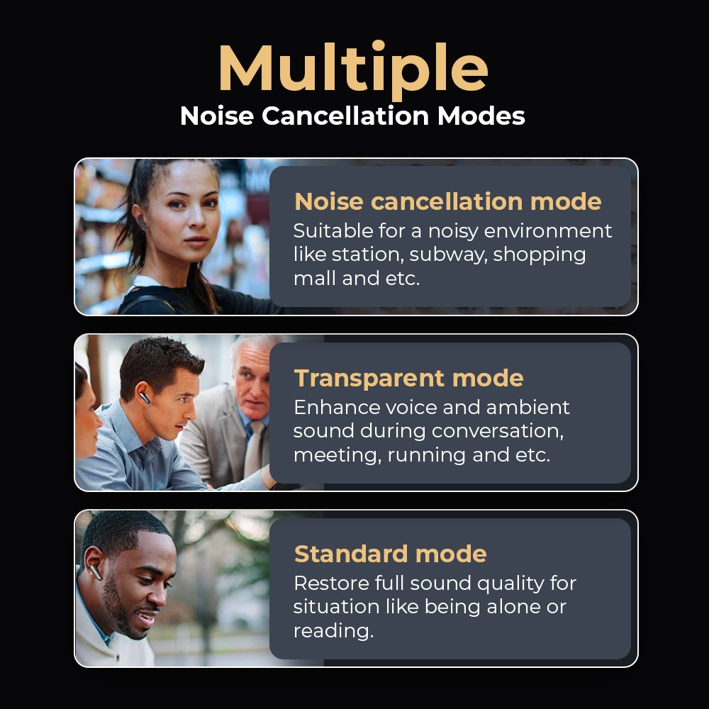 Haylou X1 Pro multiple noise cancellation modes