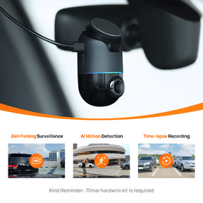 70mai Omni X200 360° Dashcam 4G GPS AI Parking Surveillance HDR Night Vision ADS Voice Control 60 FPS Car Finder