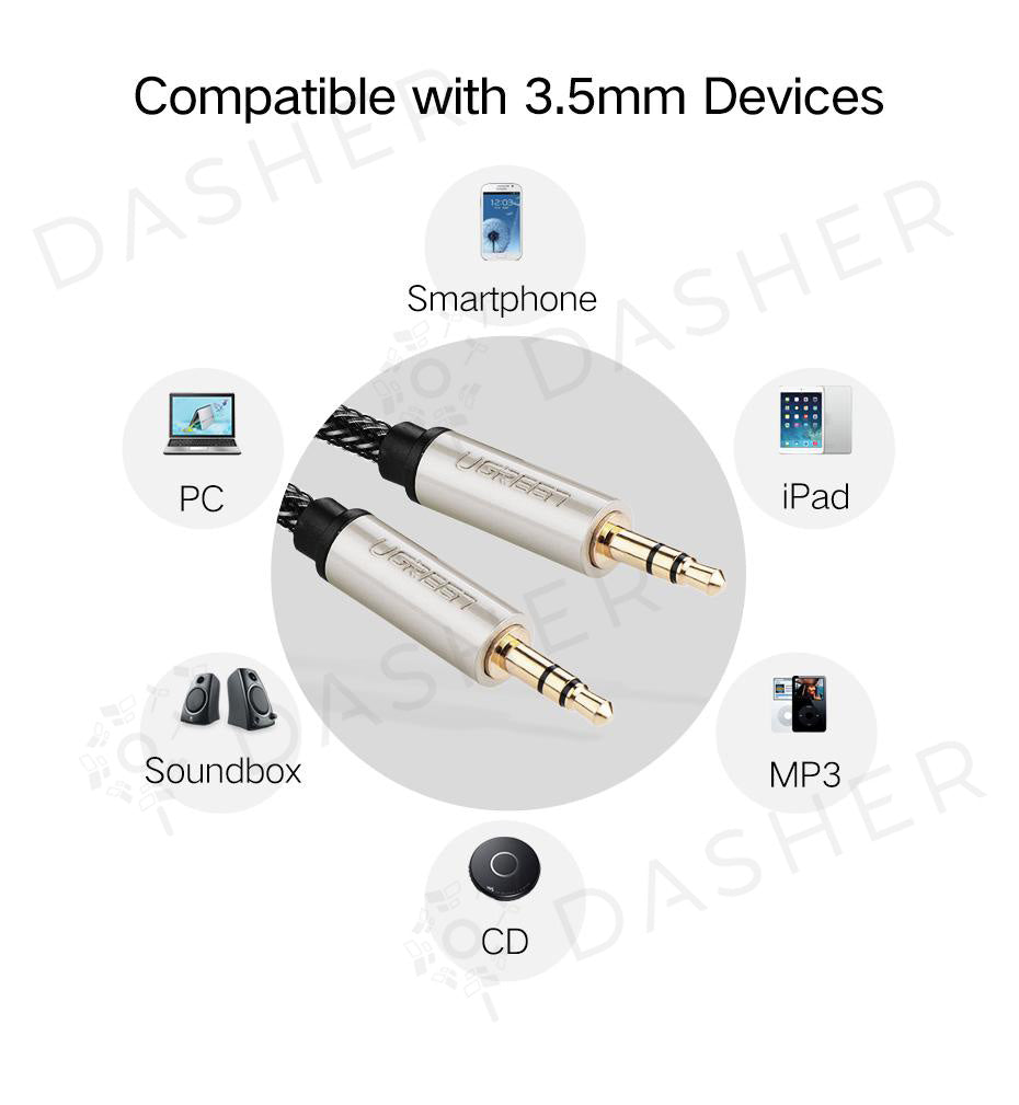 UGreen Aux Cable AV125 - 3.5mm (1M)