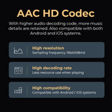 Haylou X1 Pro AAC HD codec audio feature