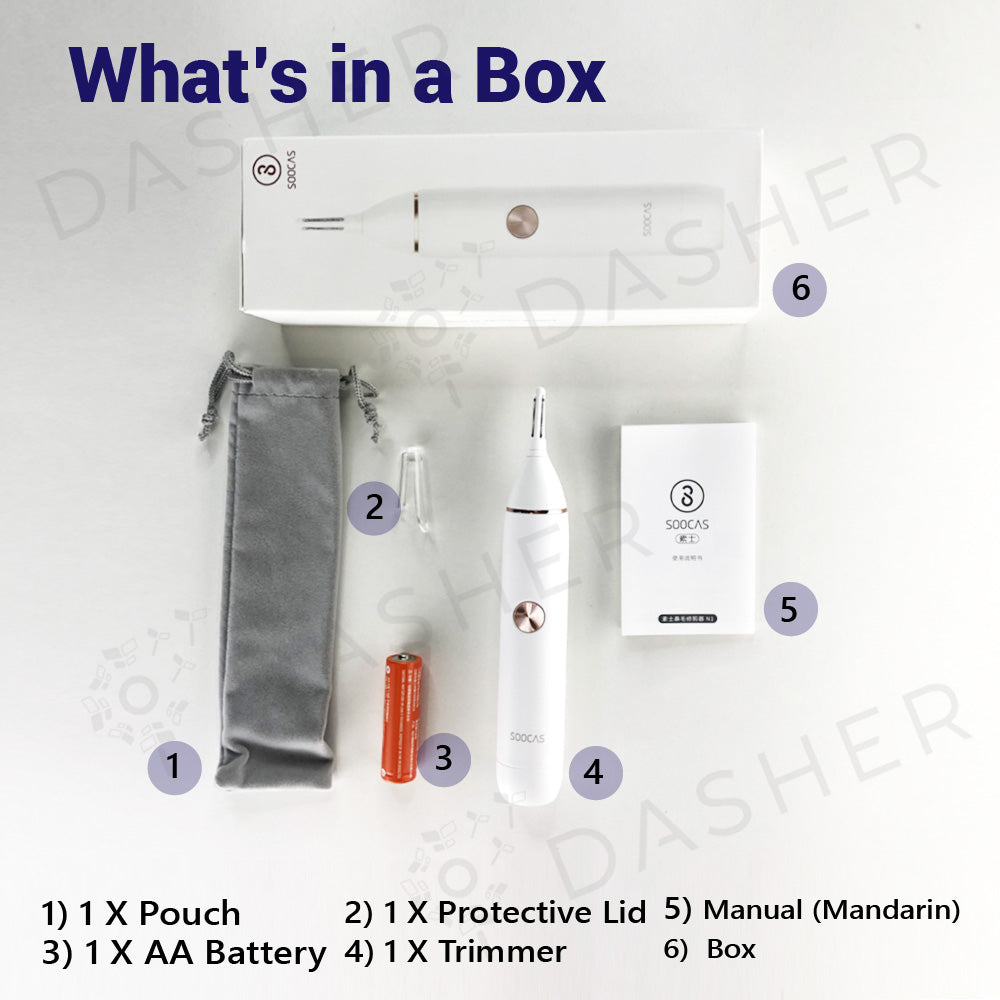 Soocas Nose hair Trimmer - 3 in 1