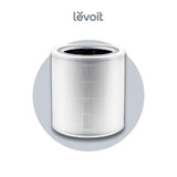 Levoit white pleated cylindrical filter with round top opening