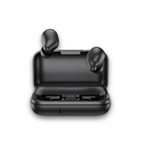 Haylou T15 Ladecase mit zwei schwarzen In-Ear-Kopfhörern