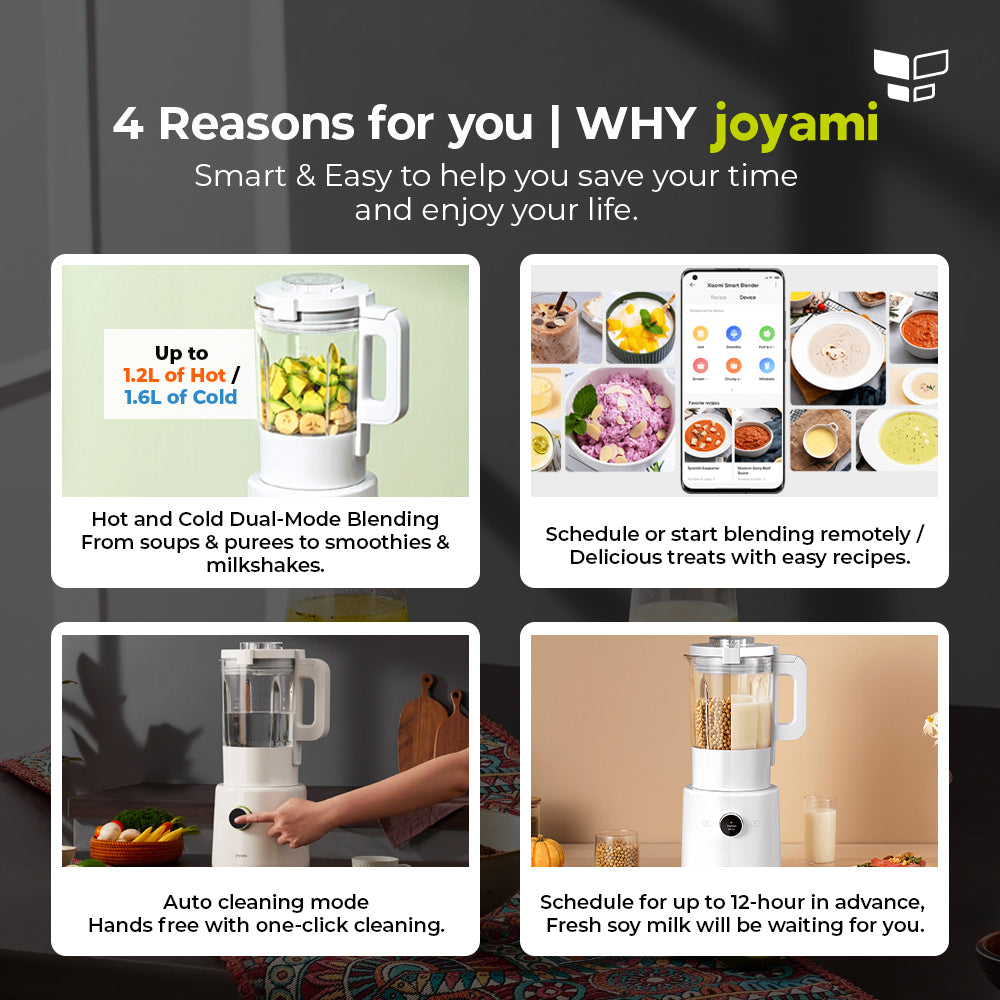 Xiaomi Joyami Heating Multifunction High Speed Cooking Blender Mixer Grinder/Food Wall Breaker Food Processor 智能破壁机