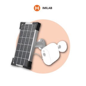 Outdoor CCTV camera 4MP with foldable solar panel and wall-mount bracket