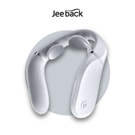 Jeeback G3 neck massager with oval electrode pads and side power button