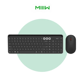 Wireless Bluetooth keyboard and mouse set, black keyboard with red-accent mouse