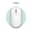 Miiiw Wireless Bluetooth-Maus M15C in Weiß, Draufsicht mit Taste und Logo