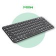 Black Wireless Bluetooth Keyboard K07 with round keys and white lettering
