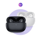 Redmi Buds 4 Pro black earbuds with black case and white earbuds in back case