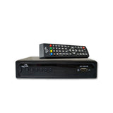 TNT Star DVB-T2 decoder with remote control, black front panel and SRT 999 HD port