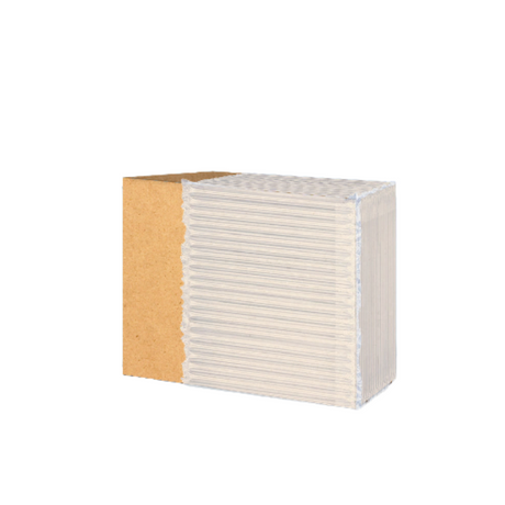 Inflatable bubble wrap on cardboard box, white air-bubble padding sheets