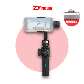 Smooth 4 gimbal bundle with smartphone mount and fabric carrying bag
