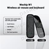 Wireless air mouse keyboard remote, front and back button layout
