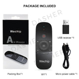 Wechip air mouse package: remote, USB receiver and micro power cable